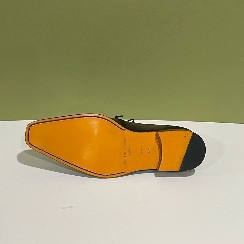 Mezlan shoes Oxford olive leather calf/suede
